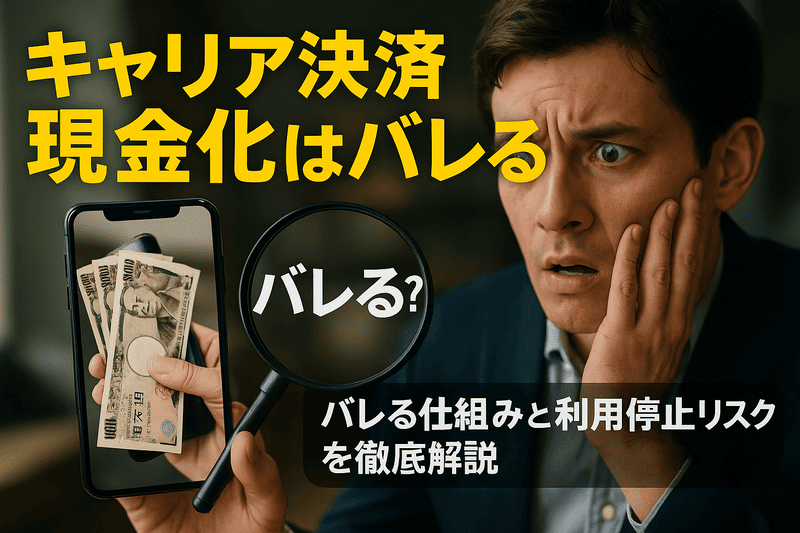 キャリア決済現金化はバレる？バレる仕組みと利用停止リスクを徹底解説